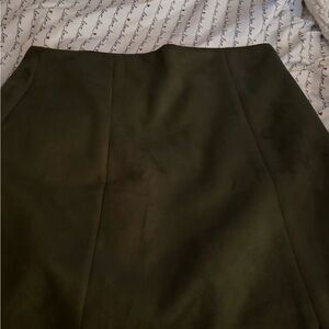 LOFT Dark Olive Pencil Skirt